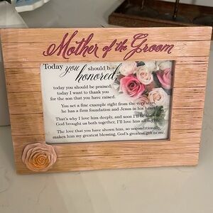 Mother of the groom picture frame. Beautiful